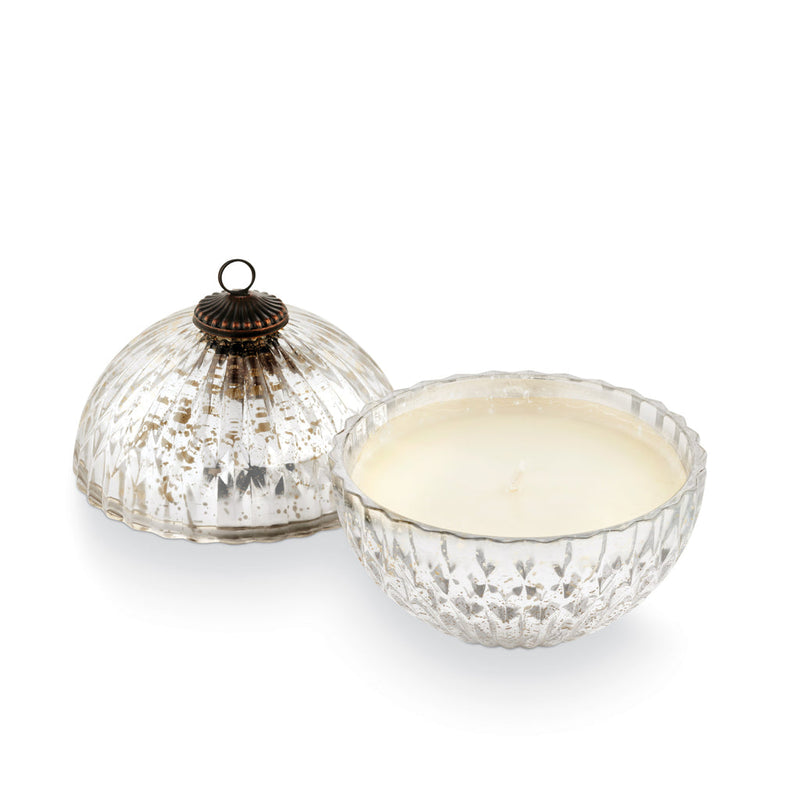 BALSAM & CEDAR SILVER MERCURY ORNAMENT CANDLE