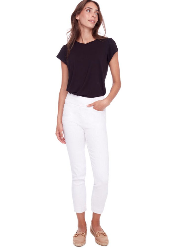 PULL ON ANKLE PANT - WHITE