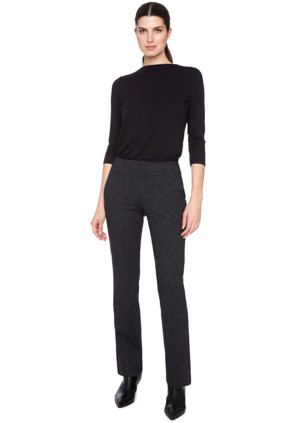 BOOTLEG PONTE PANT - CHAR