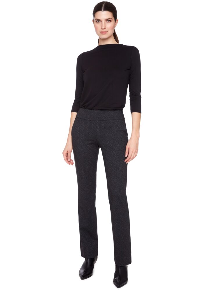 BOOTLEG PONTE PANT - CHAR