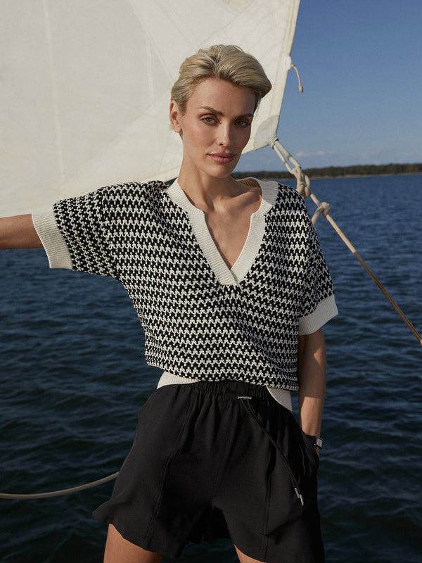 DORA KNIT TOP - EGRET