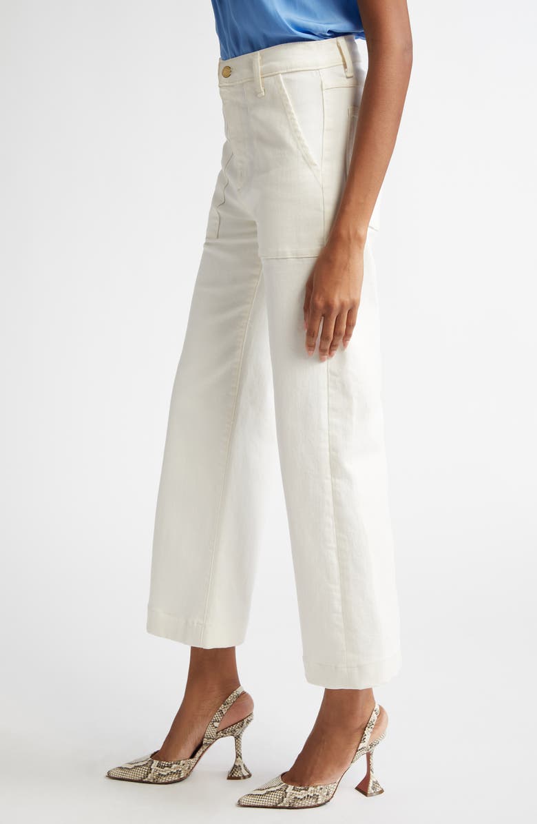 CROPPED CLIFFORD WIDE LEG JEAN - WHITE