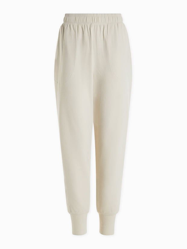 BRUSHED RIB SLIM CUFF - CEMENT MARL