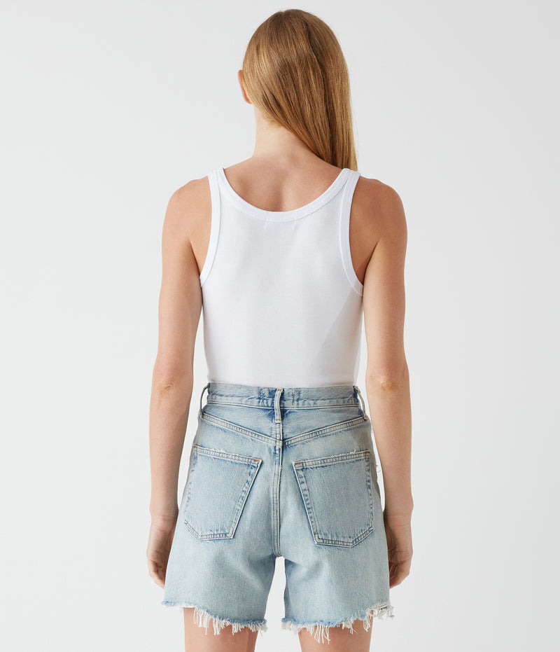 CASSIE THIN BINDED TANK - WHITE