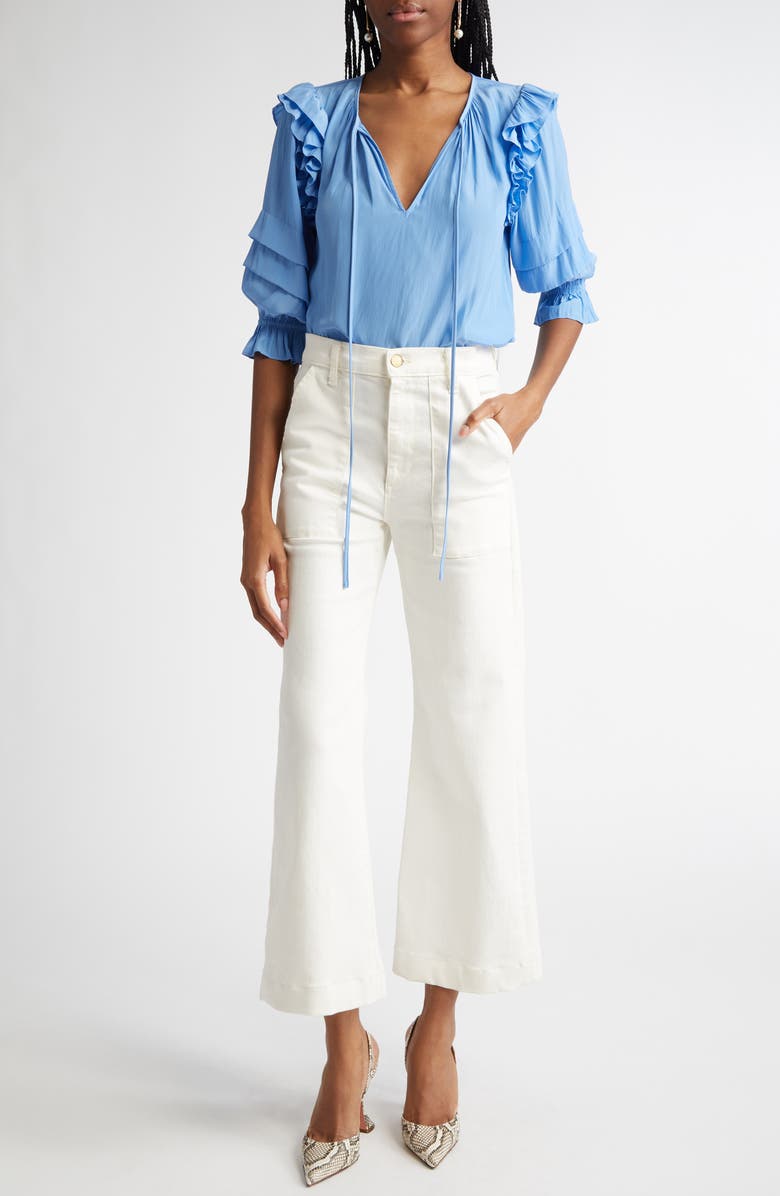 CROPPED CLIFFORD WIDE LEG JEAN - WHITE