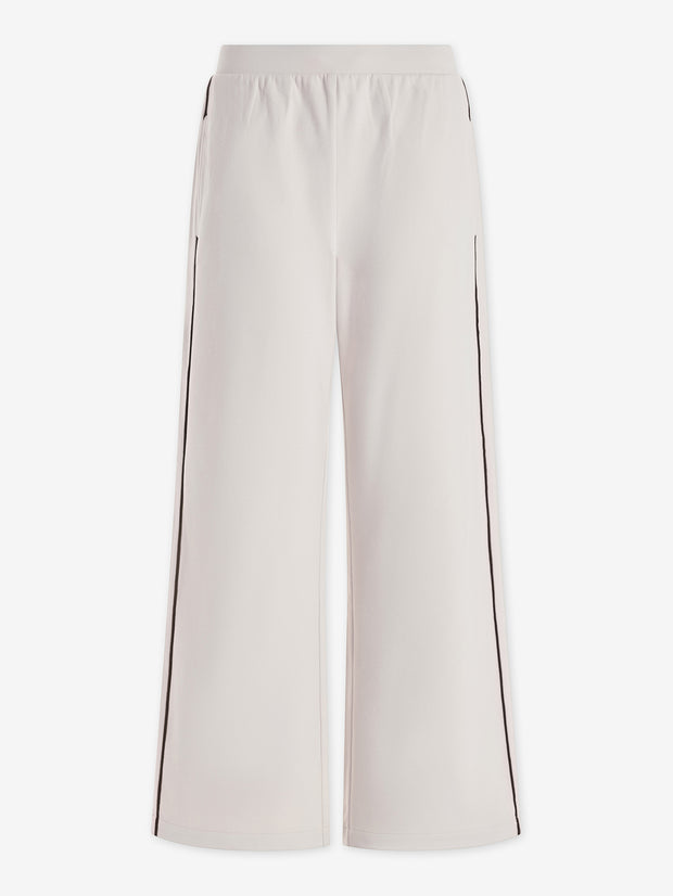 BRUSHED RIB WIDE LEG - CEMENT
