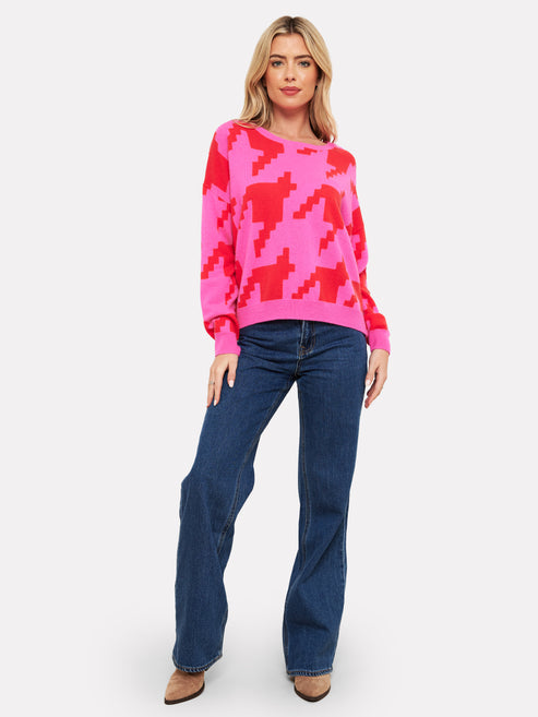 HAYLEY HOUNDSTOOTH CREW
