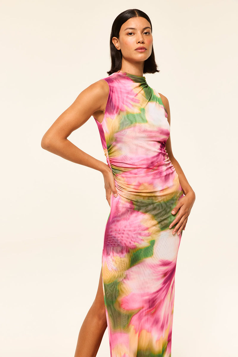 ATHENA DRESS - BLURRED HIBISCUS