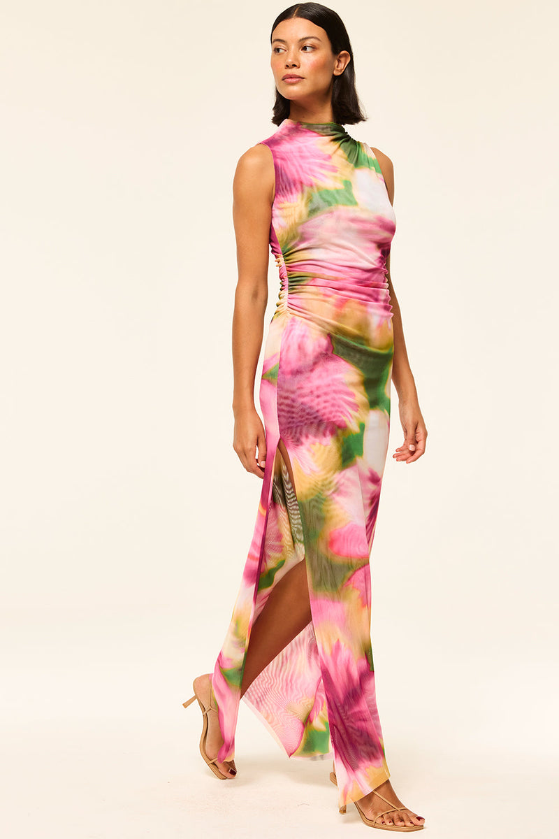 ATHENA DRESS - BLURRED HIBISCUS