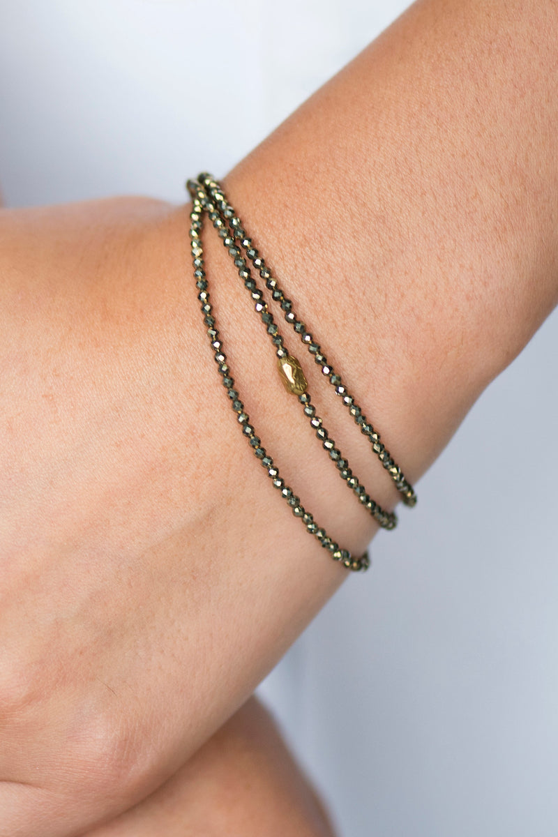 PYRITE WRAP BRACELET