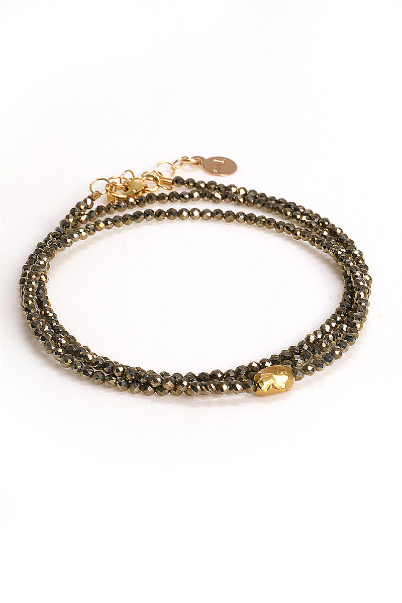 PYRITE WRAP BRACELET