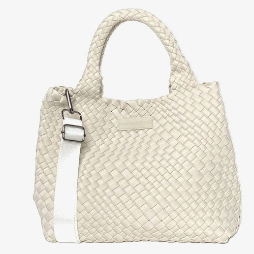 BONE WOVEN TOTE