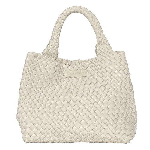 BONE WOVEN TOTE