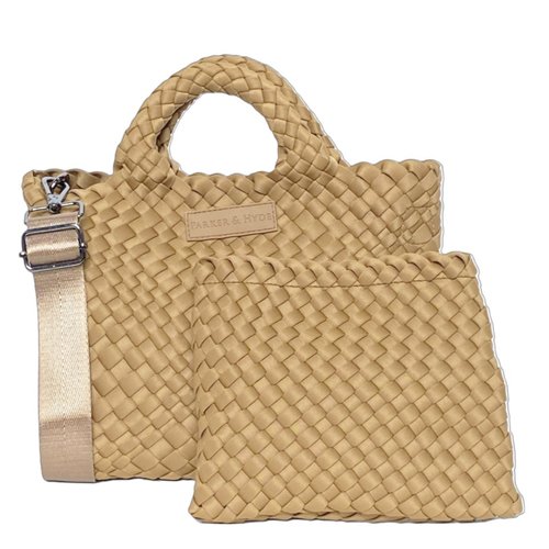 CAMEL WOVEN MINI TOTE