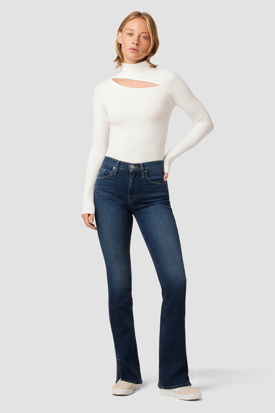 BARBARA HIGH RISE BABY BOOTCUT W/SLIT HEM - NATION
