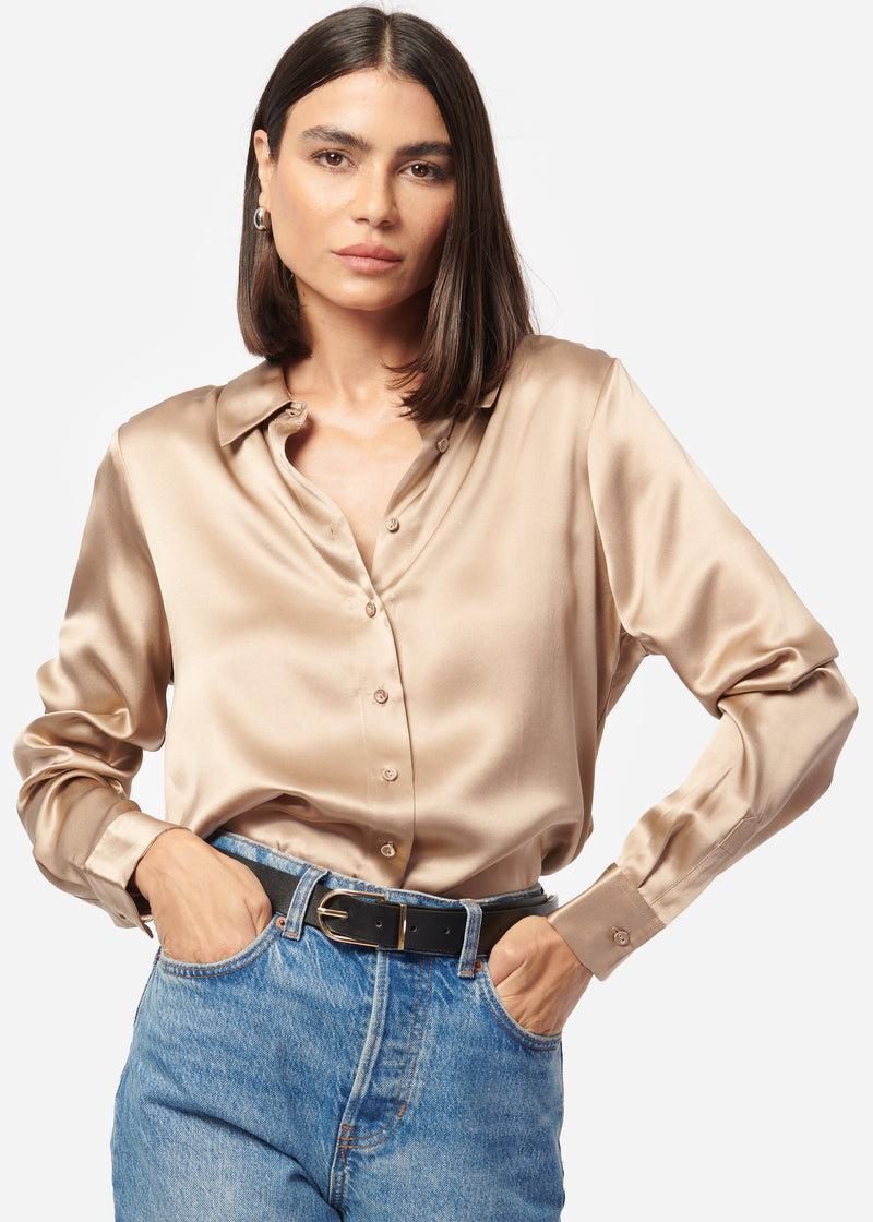CROSBY BLOUSE - CHAMPAGNE