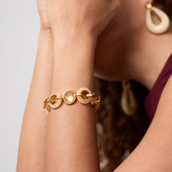 CARNABY STONE BRACELET IVORY