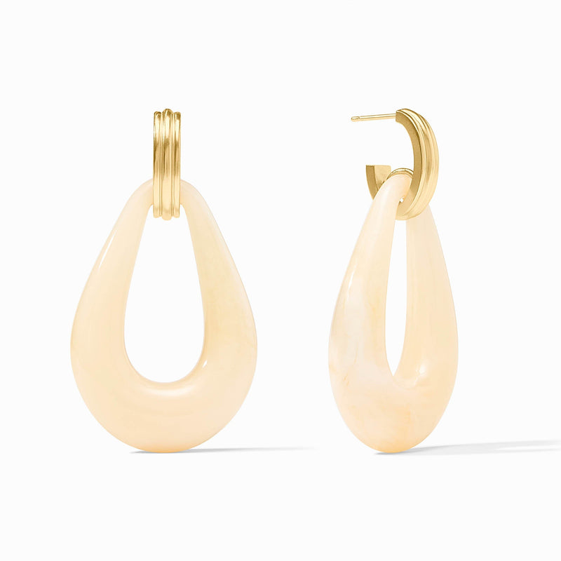 CARNABY DOORKNOCKER EARRING - IVORY