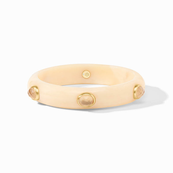 CARNABY STONE BANGLE MED - IVORY