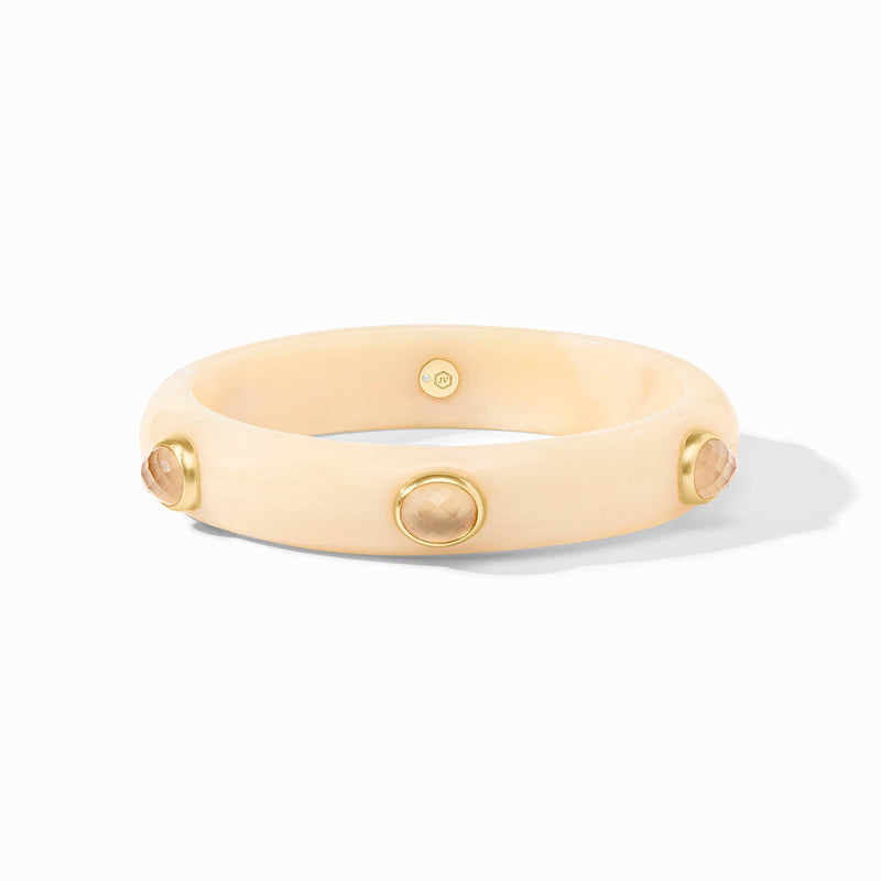 CARNABY STONE BANGLE MED - IVORY