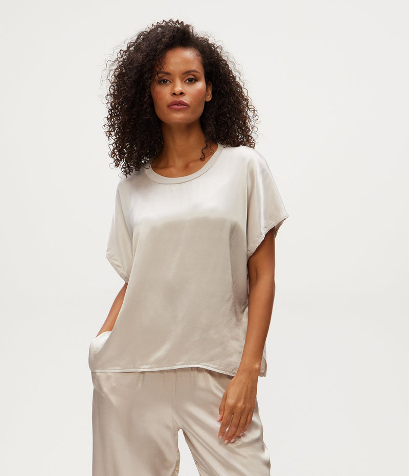 FLOW SATIN TEE - CEM