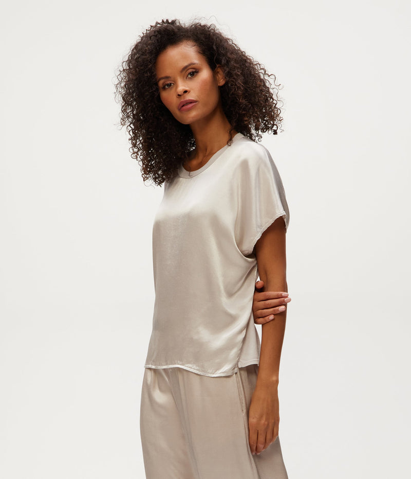FLOW SATIN TEE - CEM