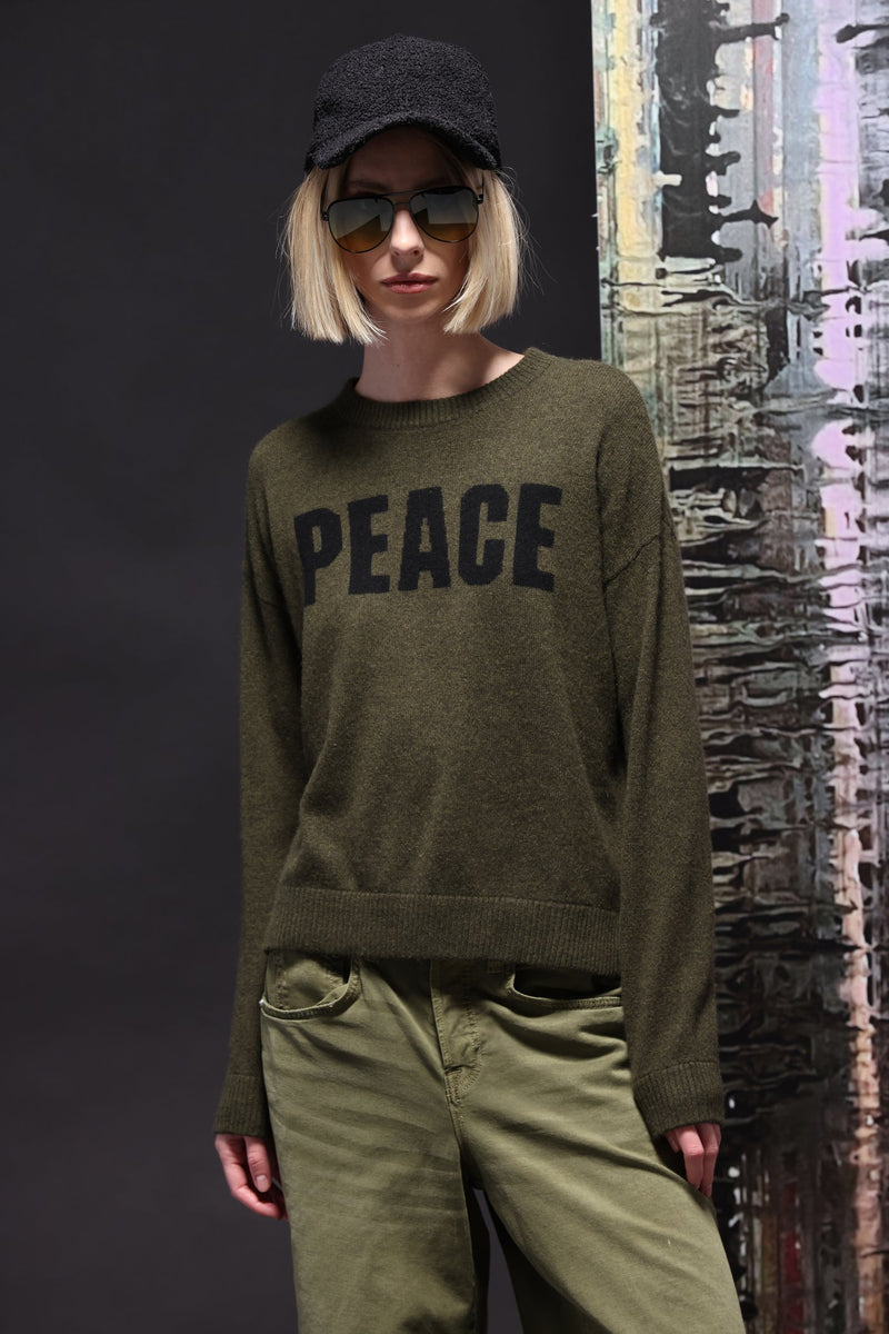 CASHMERE PEACE CREWNECK
