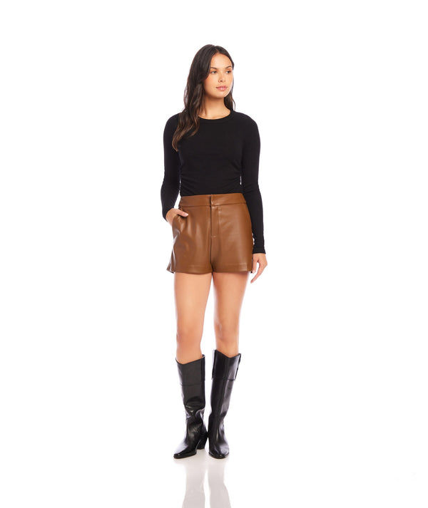 SIDE SHIRRED TOP - BLK