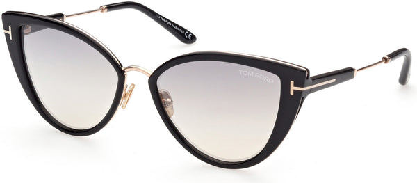 TOM FORD - ANJELICA - SHINY BLK W/SHINY ROSE GOLD