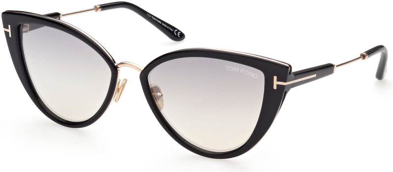 TOM FORD - ANJELICA - SHINY BLK W/SHINY ROSE GOLD