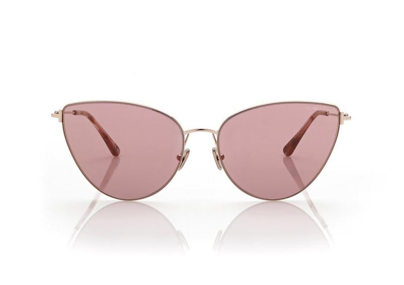 TOM FORD - ANAIS - SHINY ROSE GOLD - W/PINK FLASH GOLD LENSES