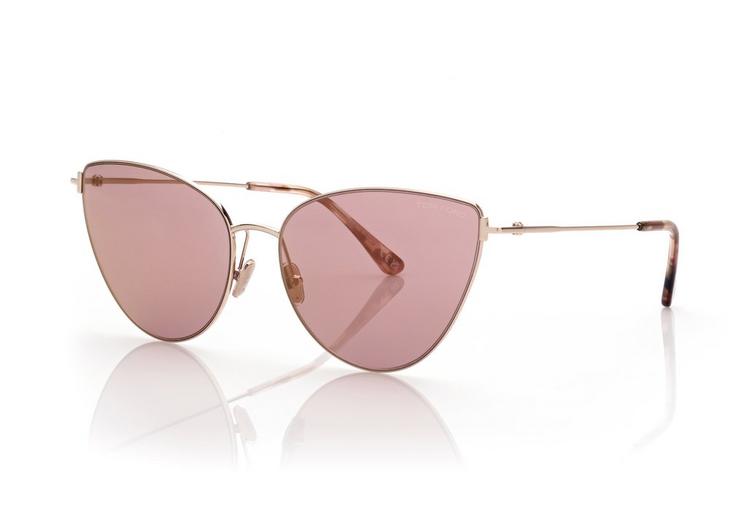 TOM FORD - ANAIS - SHINY ROSE GOLD - W/PINK FLASH GOLD LENSES