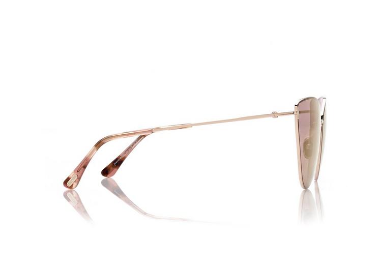 TOM FORD - ANAIS - SHINY ROSE GOLD - W/PINK FLASH GOLD LENSES