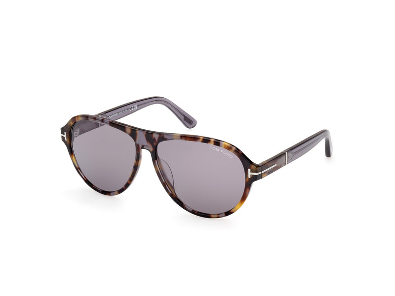 TOM FORD - QUINCY- COLORED HAVANA/SHINY GREY