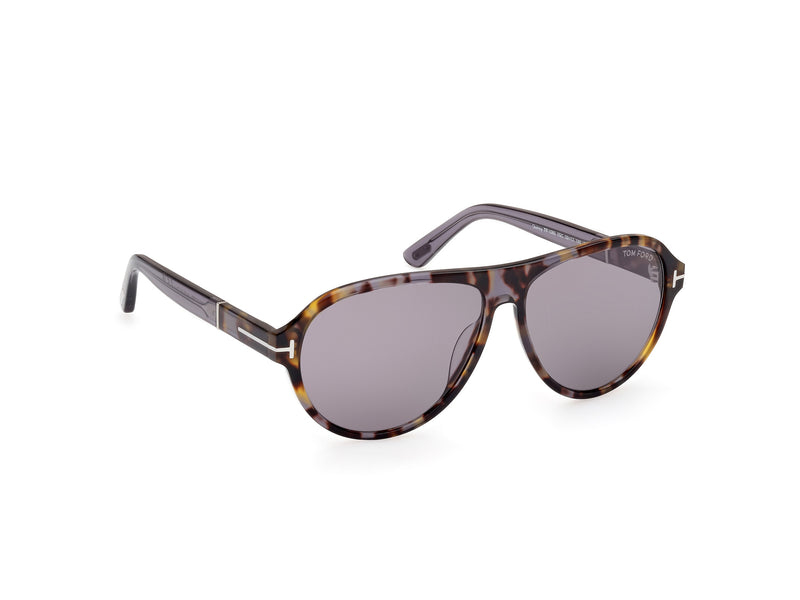 TOM FORD - QUINCY- COLORED HAVANA/SHINY GREY