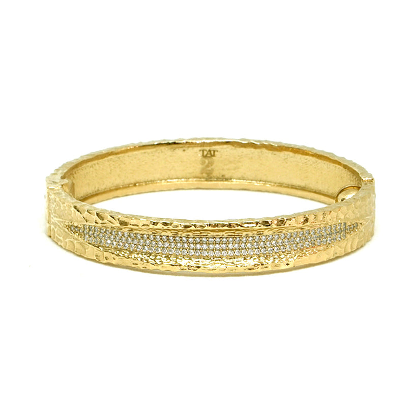 GOLD VELEN CRYSTAL INLAY BANGLE