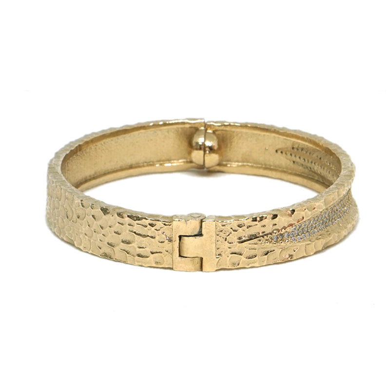 GOLD VELEN CRYSTAL INLAY BANGLE