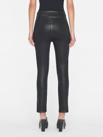 JET SET SKINNY CROP SLIT - NOIR COATED