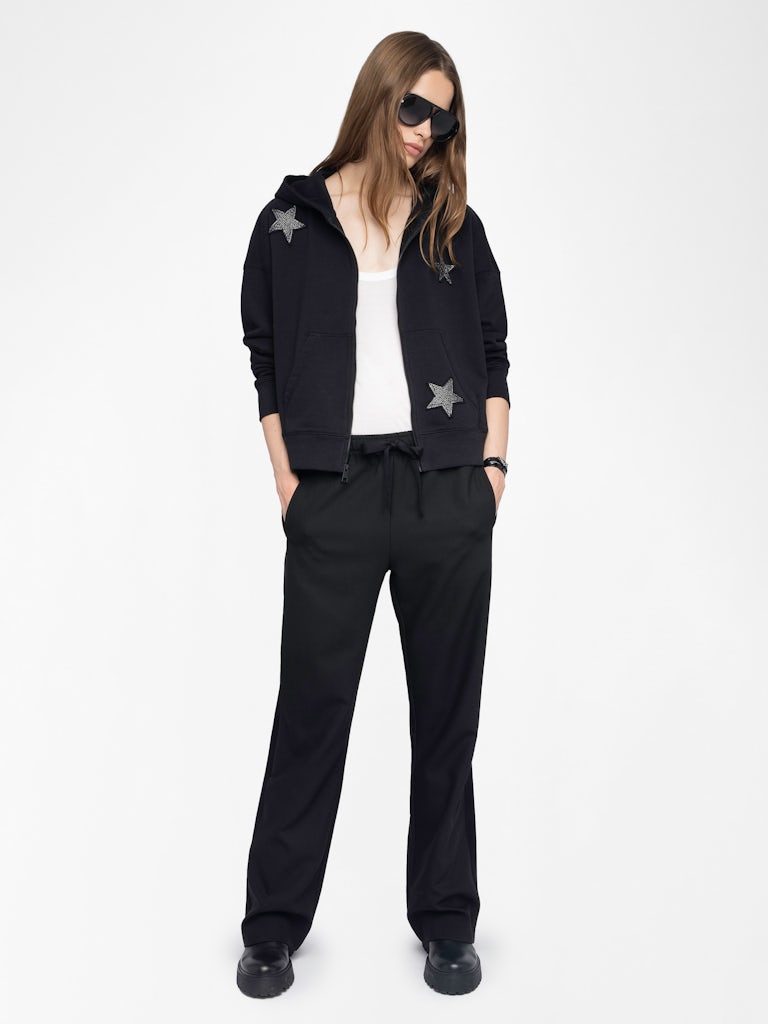 MIA DIAMANTE ZIP SWEATSHIRT