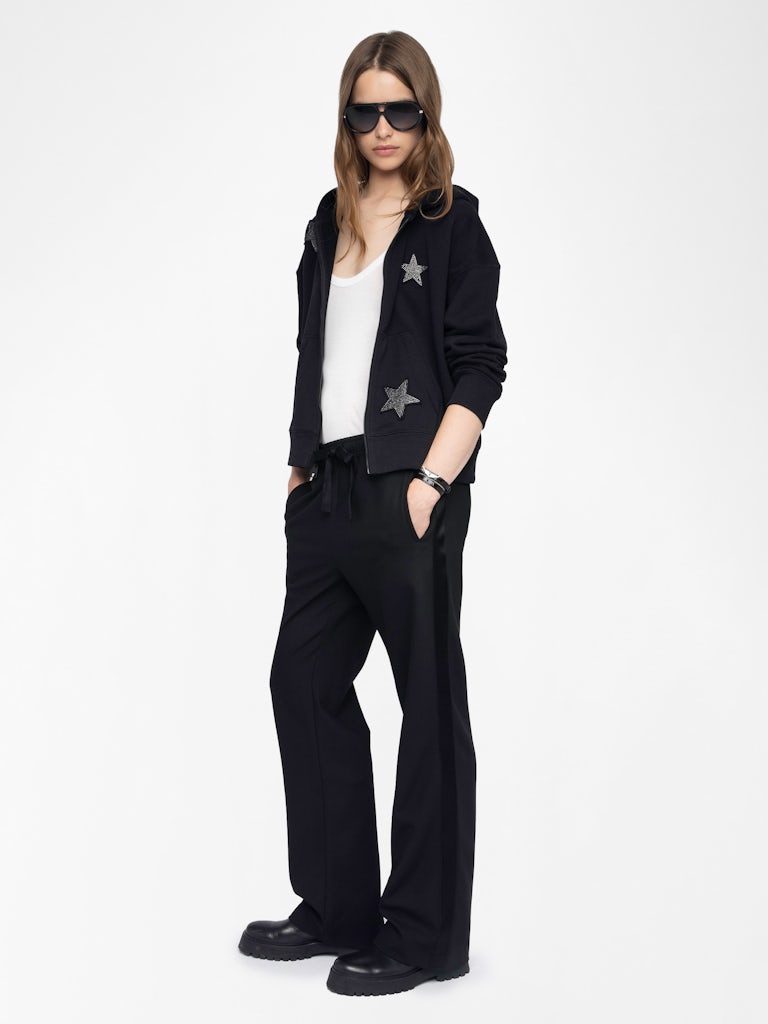 MIA DIAMANTE ZIP SWEATSHIRT