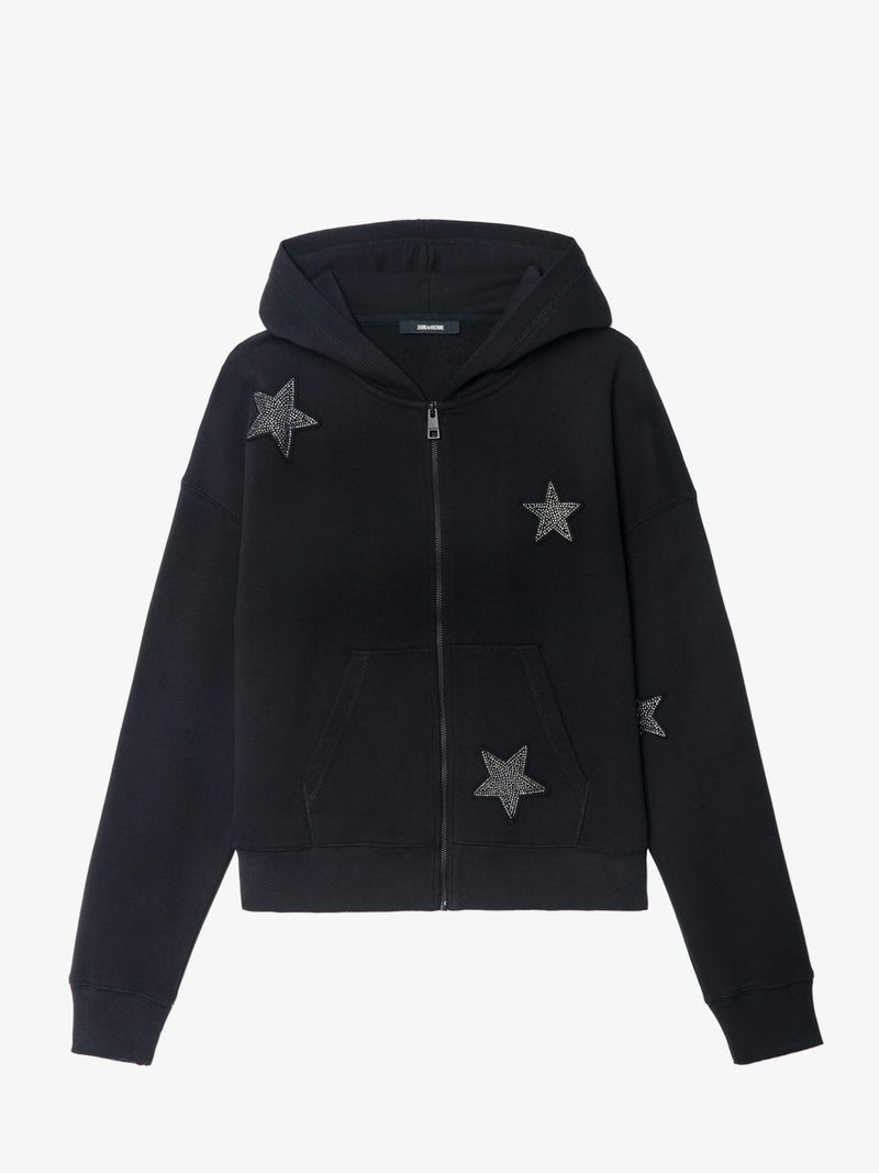 MIA DIAMANTE ZIP SWEATSHIRT
