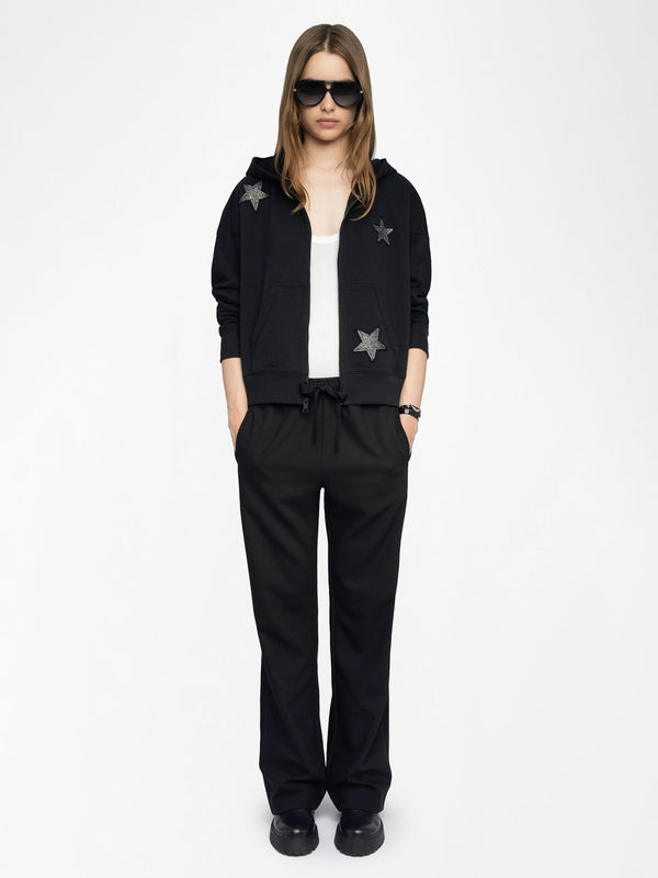 MIA DIAMANTE ZIP SWEATSHIRT