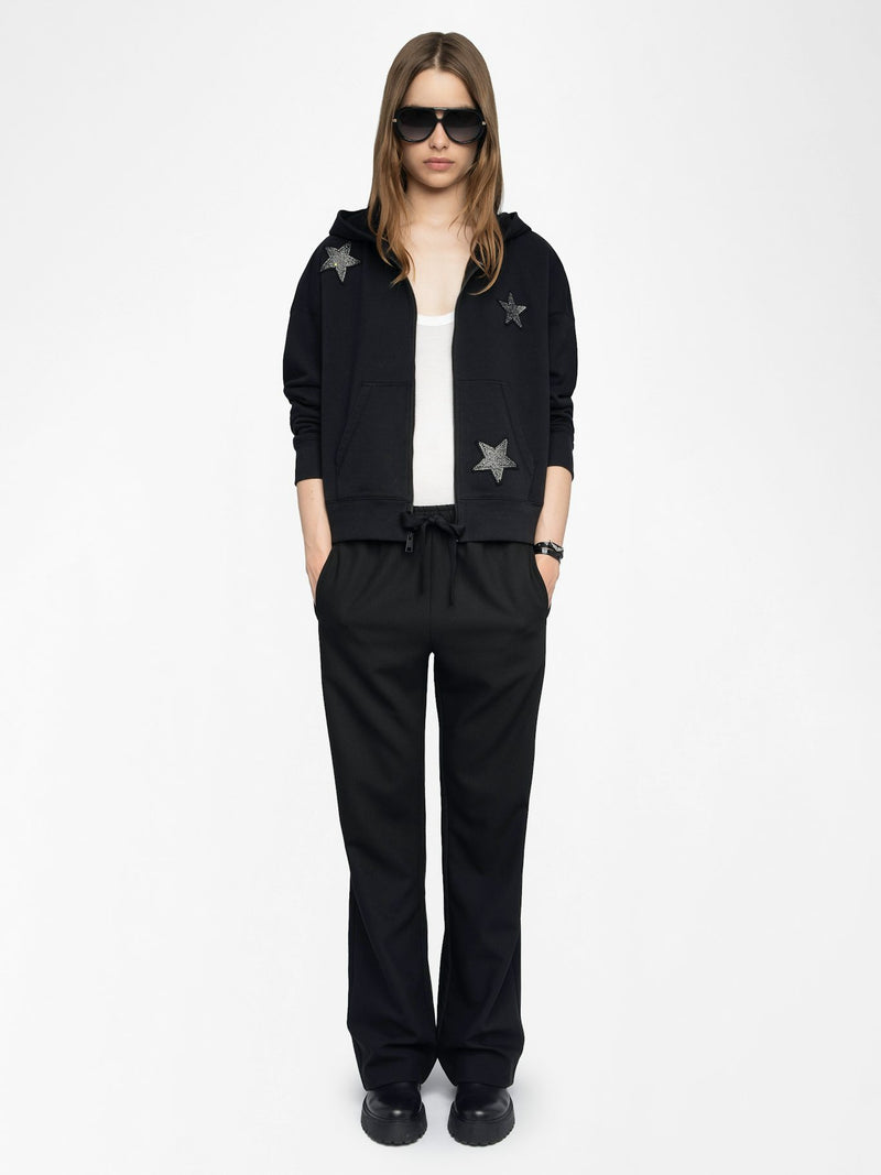 MIA DIAMANTE ZIP SWEATSHIRT
