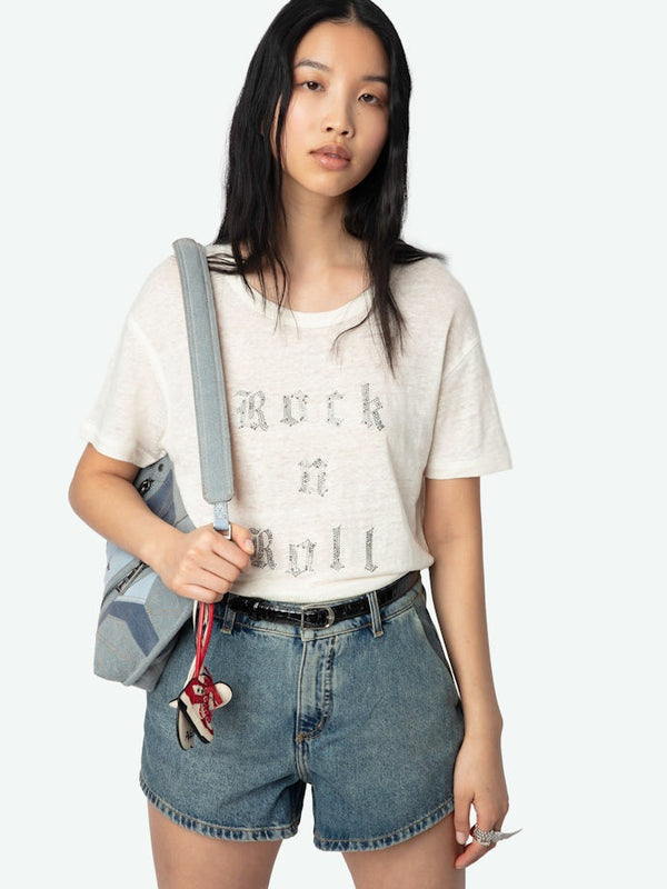MARTA LINEN ROCK & ROLL T-SHIRT