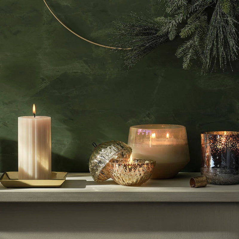 BALSAM & CEDAR SILVER MERCURY ORNAMENT CANDLE