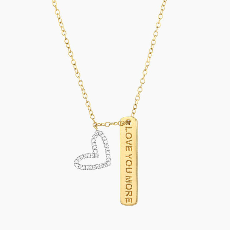 I LOVE YOU MORE PENDANT NECKLACE
