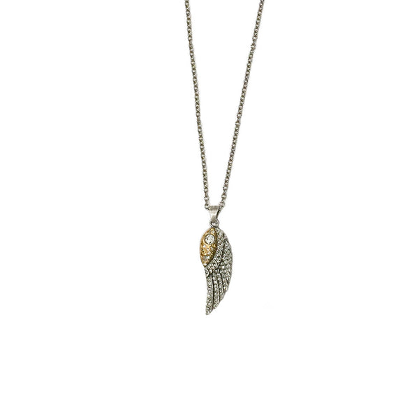 VINTAGE SILVER RAVENNA MINI WING NECKLACE