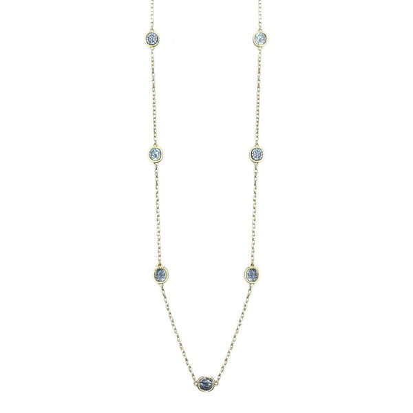 MINI GOLD PAVIA STATION NECKLACE