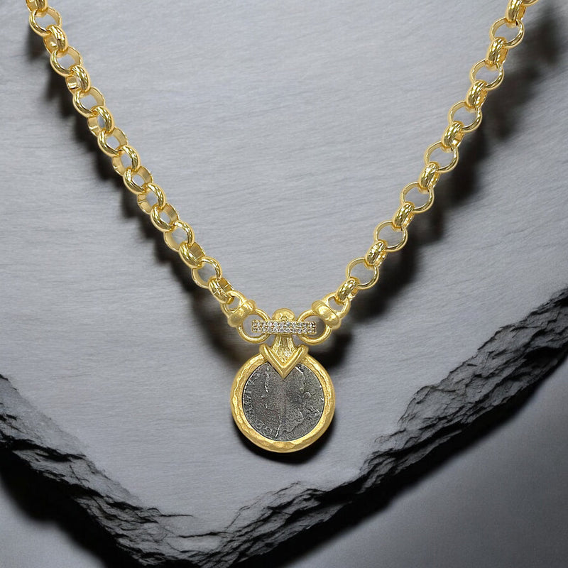 GOLD VECCHIO COIN NECKLACE