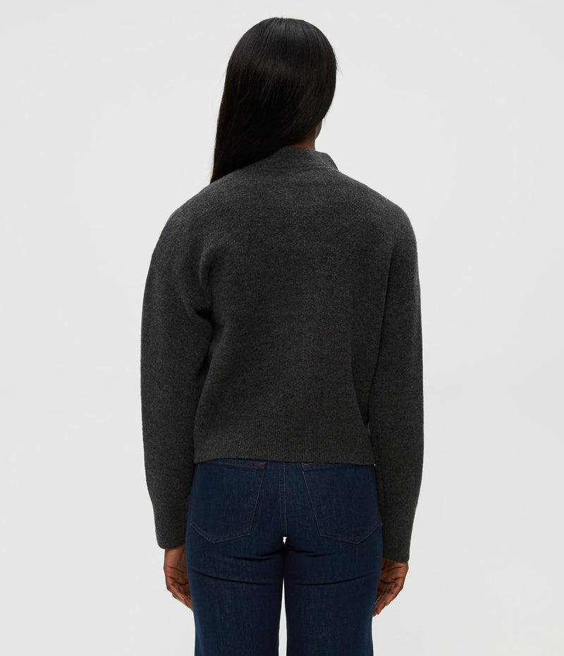 LIDIA CROPPED BOMBER - CHARCOAL